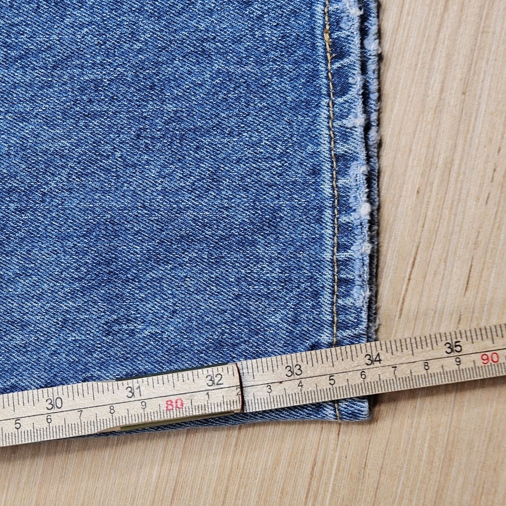 Old Navy OG Loose Button Fly Jeans Womens 18T Tall Blue High Rise Split Hem NEW - Picture 8 of 16